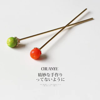 CHUANYE Kawano สีส้ม Hairpin โมเดิร์น Influencer สไตล์ใหม่หญิงสามมิติ Classy Hairpin Hairpin