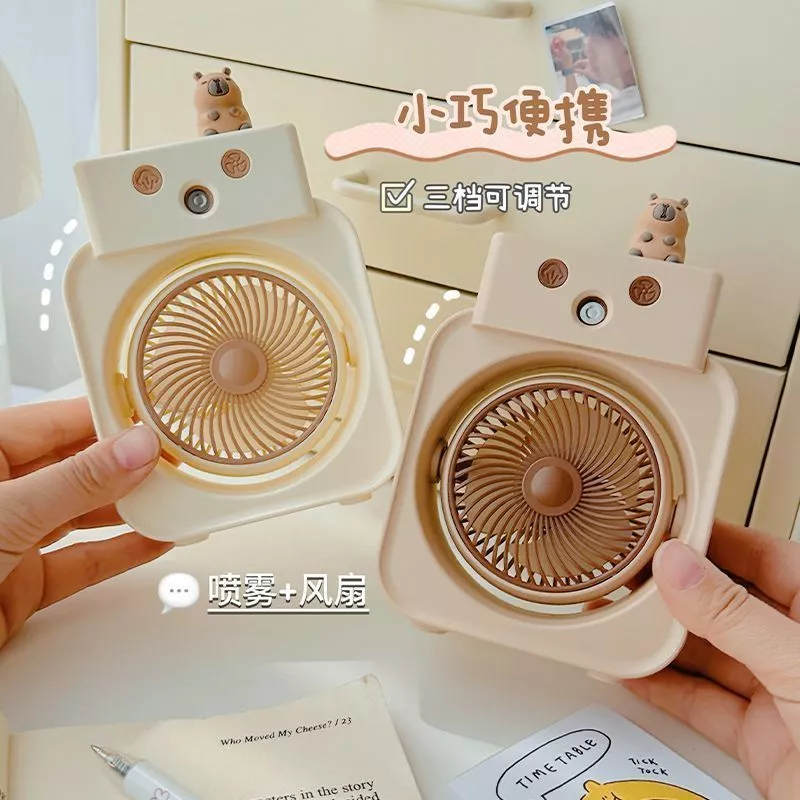 Desktop Mini Fan USB Rechargeable Humidifier Fan 3 Speed thumbnail 7