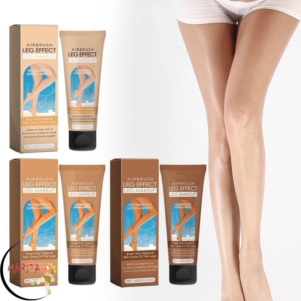 MARITA Leg Makeup, Long Lasting Even Skin Tone Body Tanning Cream, คุณภาพสูงกันน้ํา Anti-Transfer Le