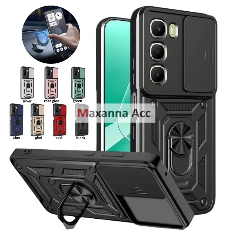 [MAXNA] [ Realme C61 / C63 Case ] Realme Transformer Armor Case Iron Armor Slide + Ring Protector Ha