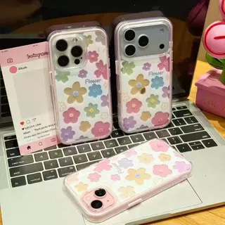 GOOD🔥น่ารักลูกแมวลูกสุนัขเข้ากันได้เคสไอโฟน 11 17 15 Pro Max 14 12 13 Pro Max XS XR X Max 7 16 14 8 Plus ดอกไม้โปร่งใส