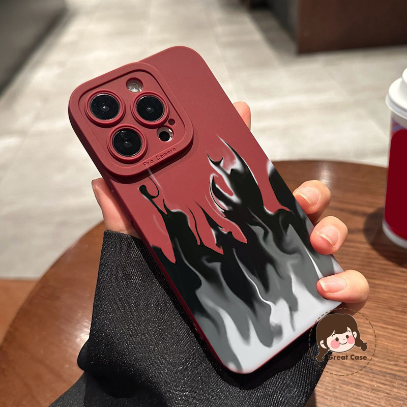 Cool สีดําเปลวไฟเคสโทรศัพท์สําหรับRealme 9 Pro Plus 8 7 6 5 Pro 8s 8i 7i Global 6s 5s 5i 6i P1 5G 4G