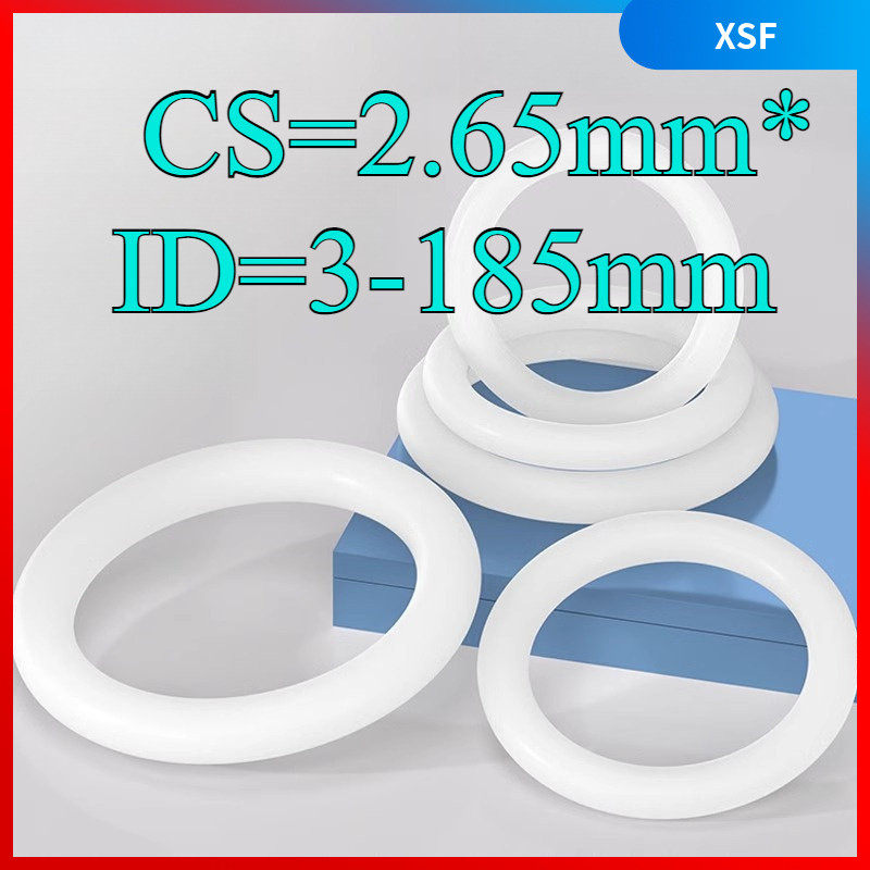 ปะเก็นโอริง CS2.65mm*ID3-185mm O-แหวนซิลิโคนสีขาวซีลเกรดอาหารซีลกันน้ําแหวนยางปะเก็นยืดหยุ่นXSF-SS-S
