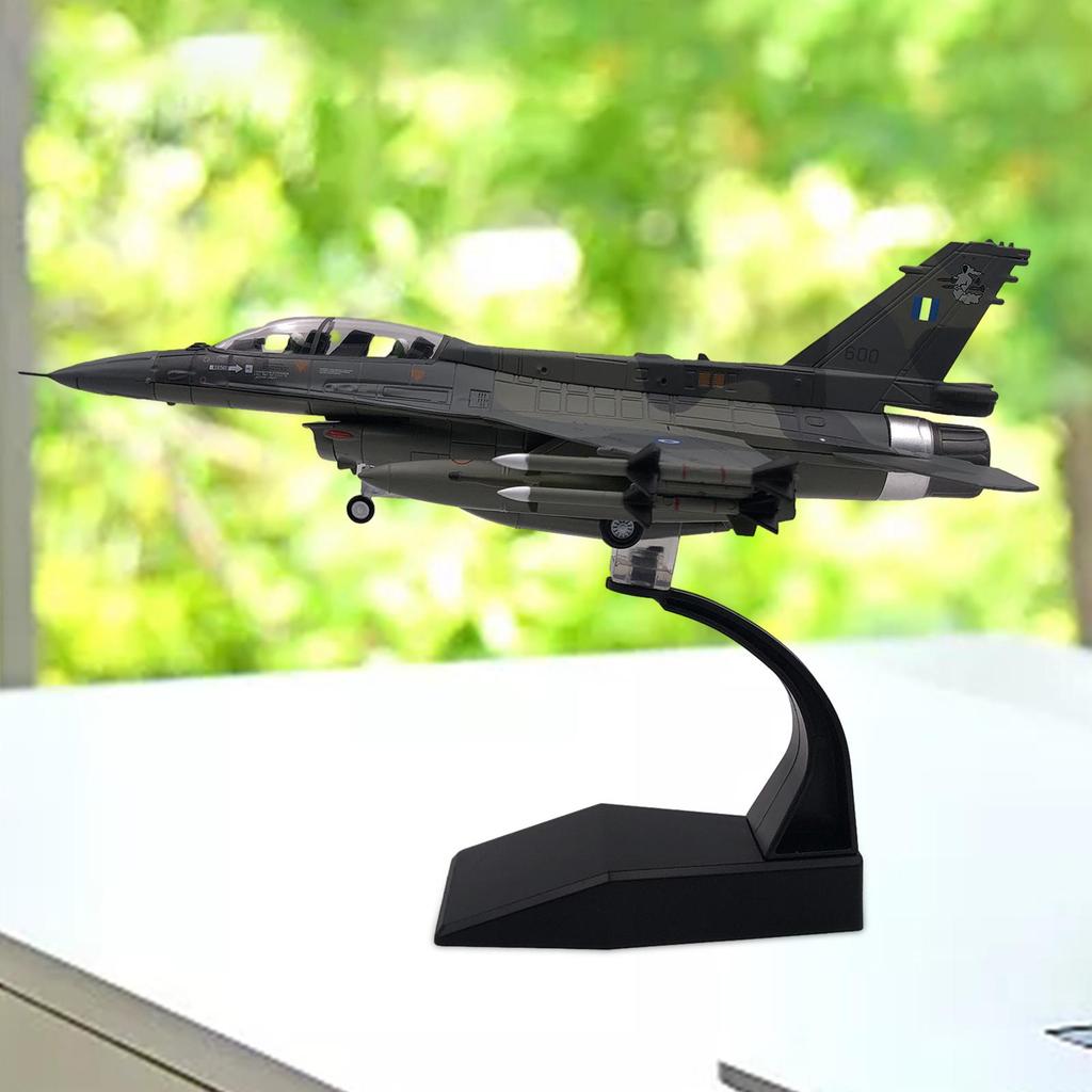 [Qklmdt] โลหะผสม 1/72 F16 Fighter Diecast รุ่นเดสก์ท็อปตกแต่งพร้อมฐานสําหรับห้องนั่งเล่นชั้นวางหนังส