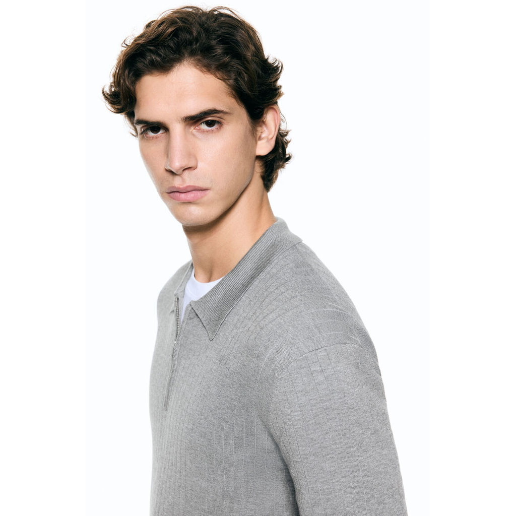 H&M(เอชแอนด์เอ็ม) เสื้อโปโลทรงสลิม Men Slim Fit Polo shirt 1311086_1