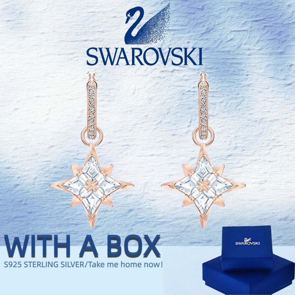 ต่างหู Swarovski Symbol Star แบบคริสตัลสำหรับสุภาพสตรี เป็นของขวัญวันเกิดที่สวยงาม