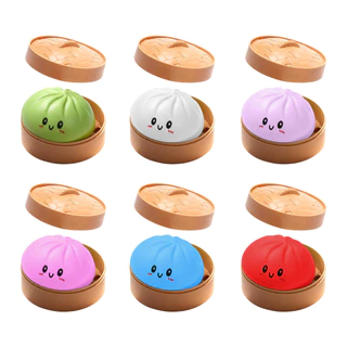 Kawaii Glitter Dumpling Squishy ของเล่นที่มีสีสัน Rainbow ความเครียดบรรเทา Fidget ของเล่น Party Favors