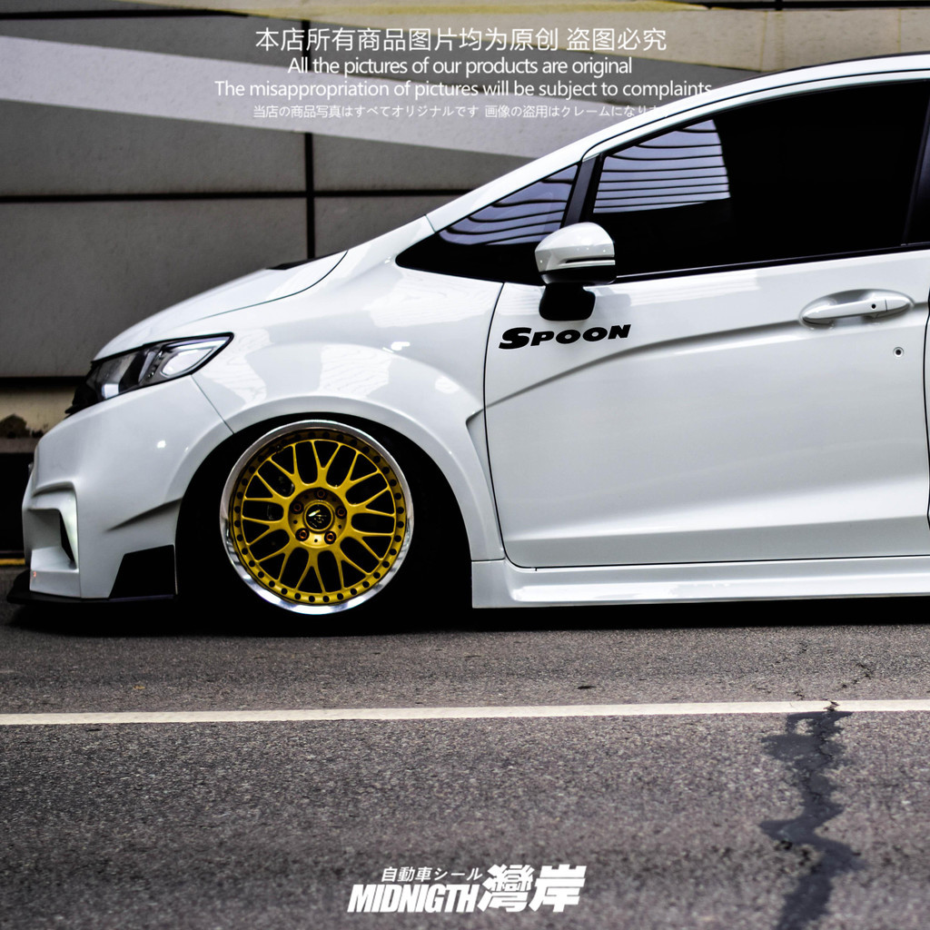 WWan สติกเกอร์รถเหมาะสําหรับ SPOON ดัดแปลงยี่ห้อใหม่ Fit GK5 รุ่นที่สิบ Civic ไม่ซ้ําสติกเกอร์กันน้ํ