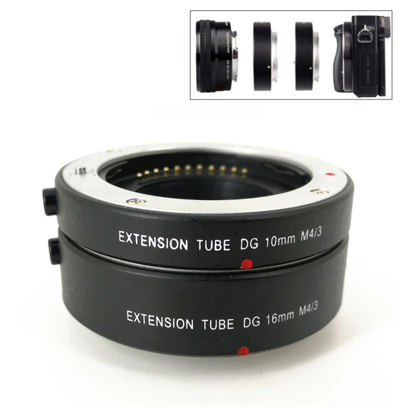อิเล็กทรอนิกส์ AF Auto Focus Macro Extension แหวนหลอดชุดสําหรับ M43 MFT Olympus EP5 EM5 EM1 EM10 Mar