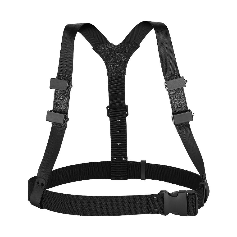 BOBLOV Adjustable Body Camera Double shoulder strap, Chest Black Chest Mount for All Brand Body Came