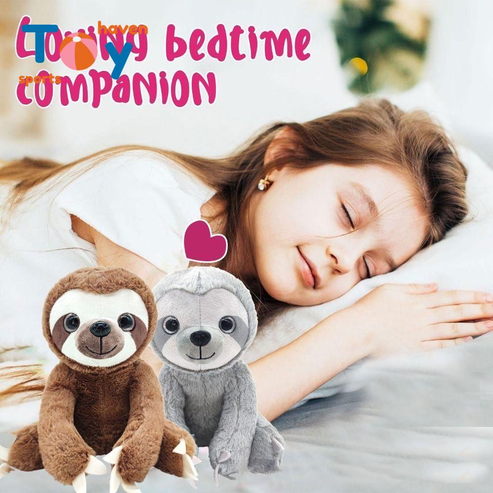 SPORTSHAVEN Sloth ของเล่นตุ๊กตา, Big Eyes ตุ๊กตาสัตว์ยัดไส้ Sloth, สําหรับ Cuddly Soft Comfort 25 ซม