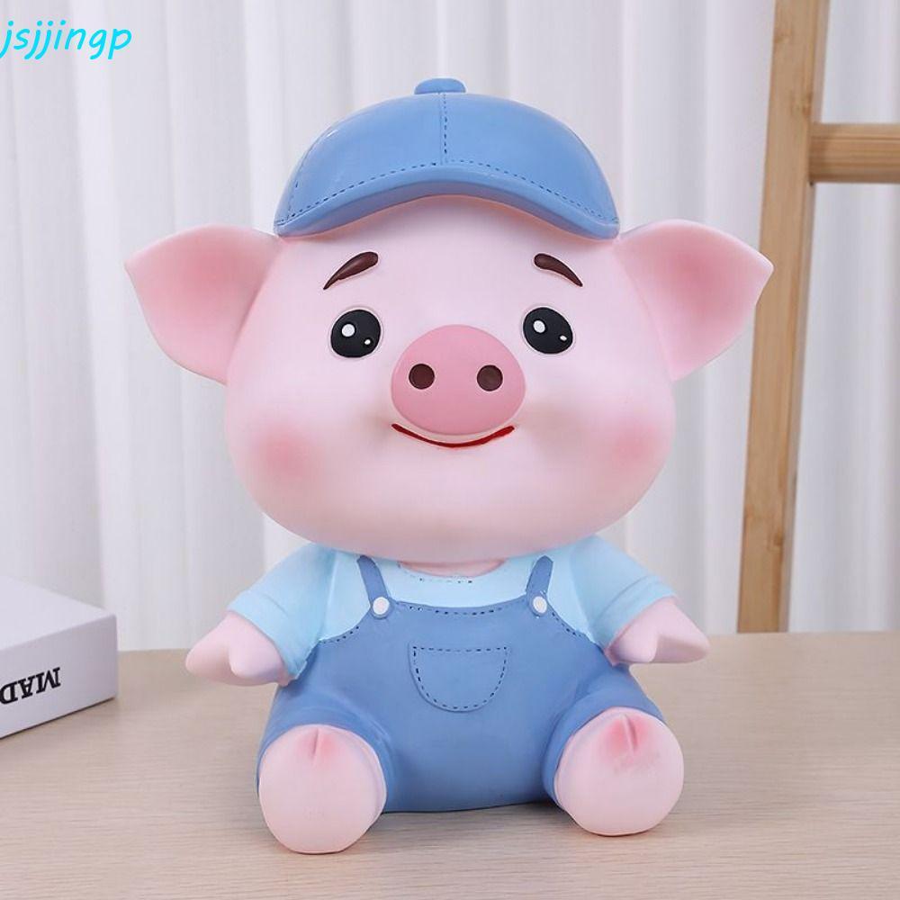 Jsjjingpกระปุกออมสินสัตว์,การ์ตูนน่ารักหมูออมทรัพย์,อเนกประสงค์ป้องกันการตกความจุขนาดใหญ่การ์ตูนกระปุกออมสินของขวัญวันเด็ก