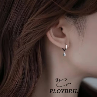 PLOYBRIL✨ต่างหูเงิน Tiny Drop ตุ้มหูเงิน ต่างหูแฟชั่น ต่างหูเพทายรูปหยดน้ำ ตุ้มหูเงิน ต่างหูเพชร E061
