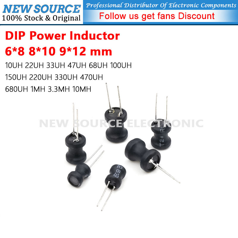 [5 ชิ้น] DIP Power Inductor 6x8 8x10 9x12 มม. 10UH 22UH 33UH 47UH 68UH 100UH 150UH 220UH 330UH 470UH