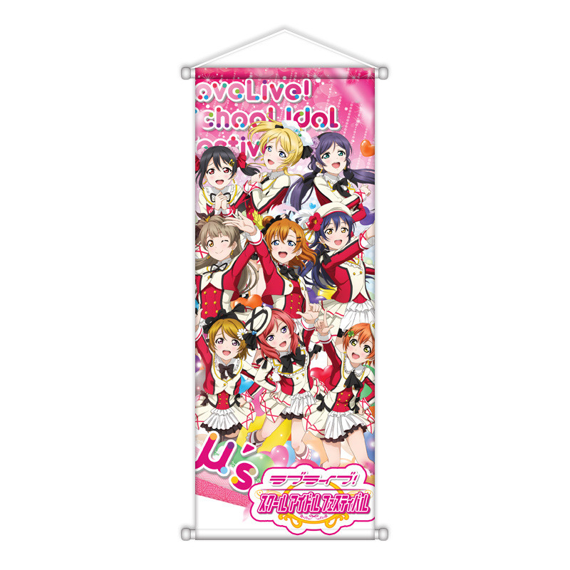 ✨LoveLive! School idol project✨โปสเตอร์การ์ตูนม้วนผนังสำหรับตกแต่งห้อง 72X28ซม Anime Wall Scroll Sil