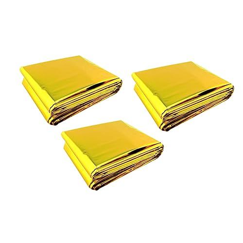 BESPORTBLE Set of 3 Aluminum Foil Emergency Blankets - Insulation, Cold Protection, Space Blankets f