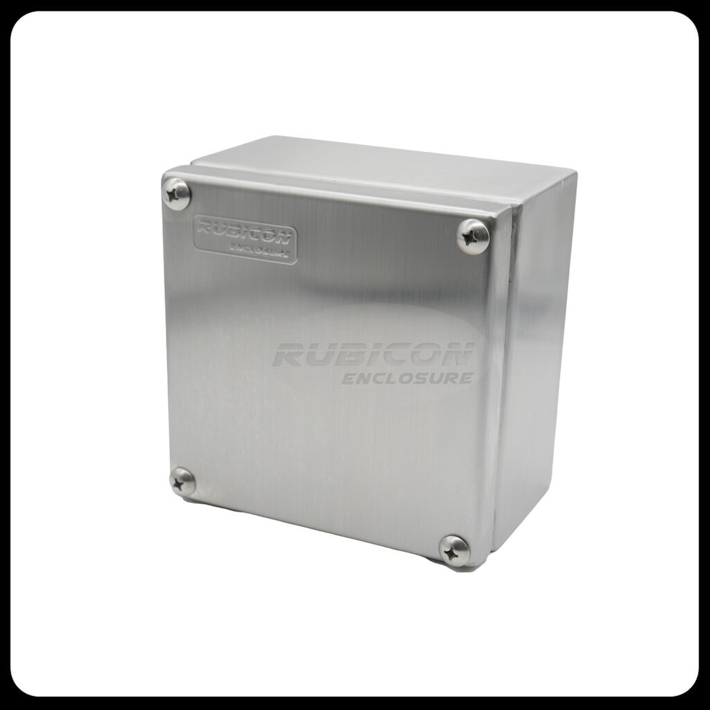 Junction Box Stainless RJ-05 Size: W250 x H250 x D150 mm. กล่องสแตนเลสกันน้ำ พร้อมแผ่นรองยึดอุปกรณ์ 