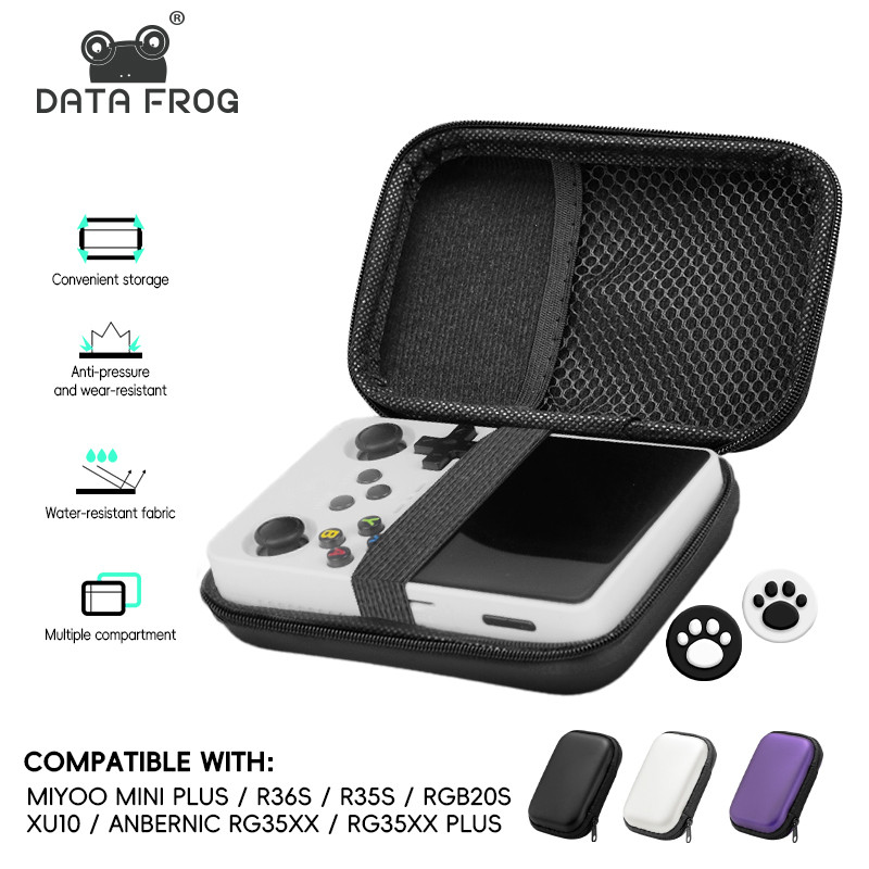 Data Frog Protable Bag for RG35XX Plus Case for ANBERNIC RG35XX FUND Cover Case for R36S R35S for Mi