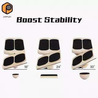 Prettyia Balance Board เหมาะสำหรับการฝึกความสมดุลและการนวดข้อเท้า ใช้ในการฟื้นฟูสมรรถภาพและฟิตเนส