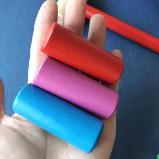 ของเล่นไม้เสริมพัฒนาการ ของเล่นค้อนทุบแท่งไม้ 8 สี