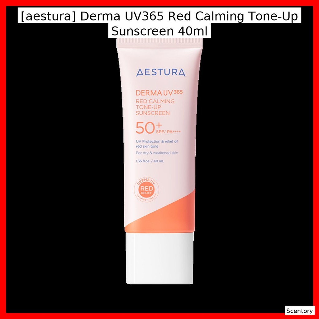 [aestura] Derma UV365 Red Calming Tone-Up Sunscreen 40ml / Calming, Tone-Up by Scentory