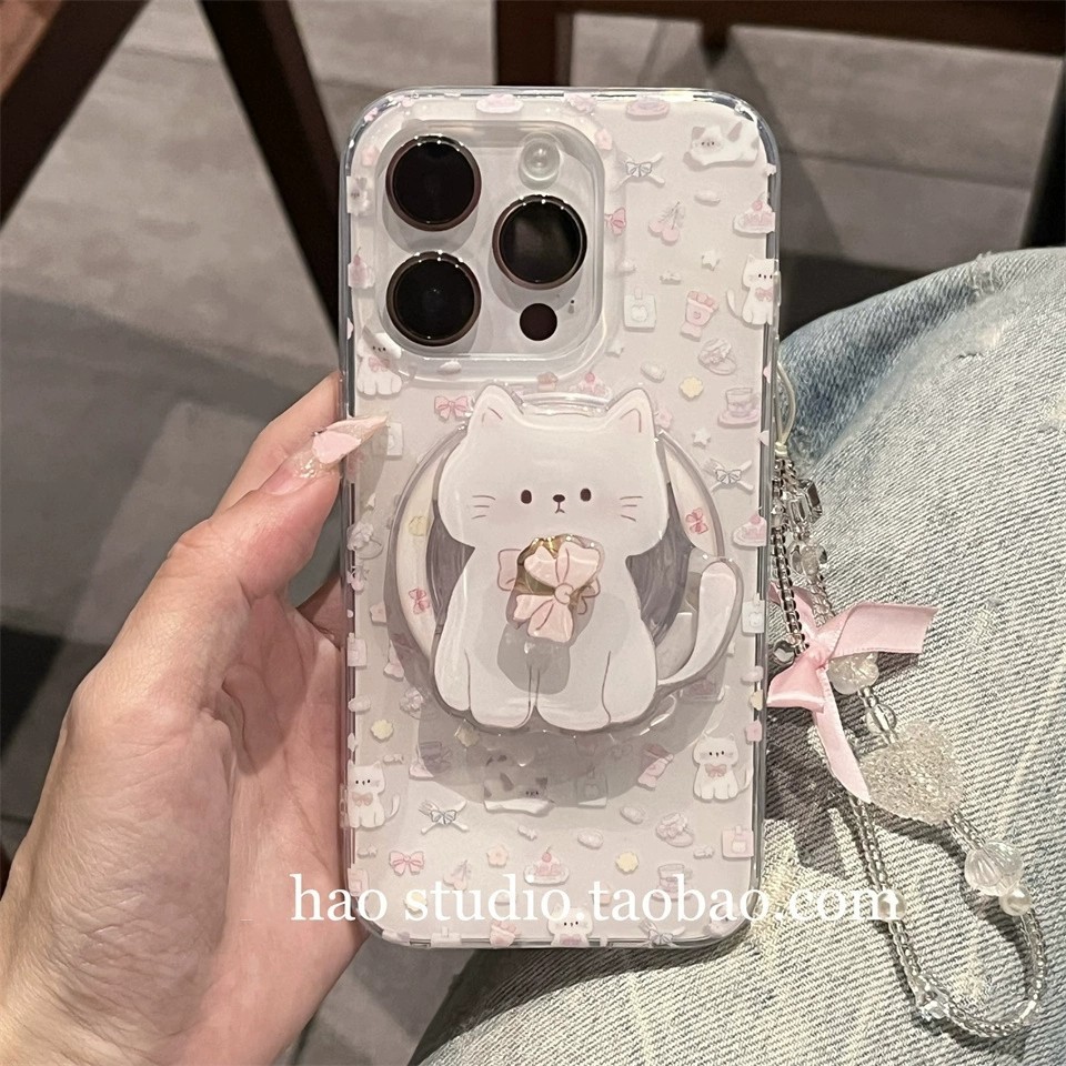 เคส vivo v50 5g เคส vivo v40 5g Meow ขนมแม่เหล็กหมุนวงเล็บเหมาะสําหรับ vivo X300/S30/X200pro/X90/X10