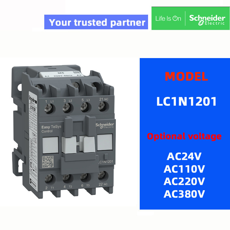 คอนแทคเตอร์ SchneIder ดั้งเดิม LC1N1210 LC1N1201 M5N AC220V Q5N AC380V F5N AC110V B5N AC24V 12A