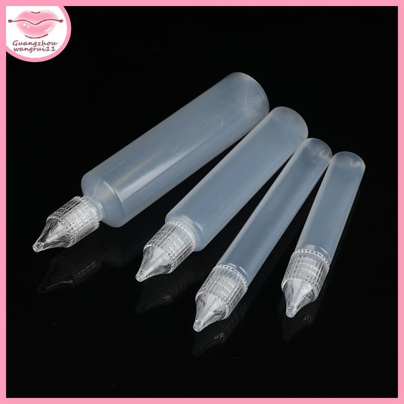 EZY 10/15/30/50ml ขวดหยดพลาสติกรีฟิลของเหลว 5 ชิ้น ทรงปากการูปร่าง สําหรับหมึกเม็ดสี
