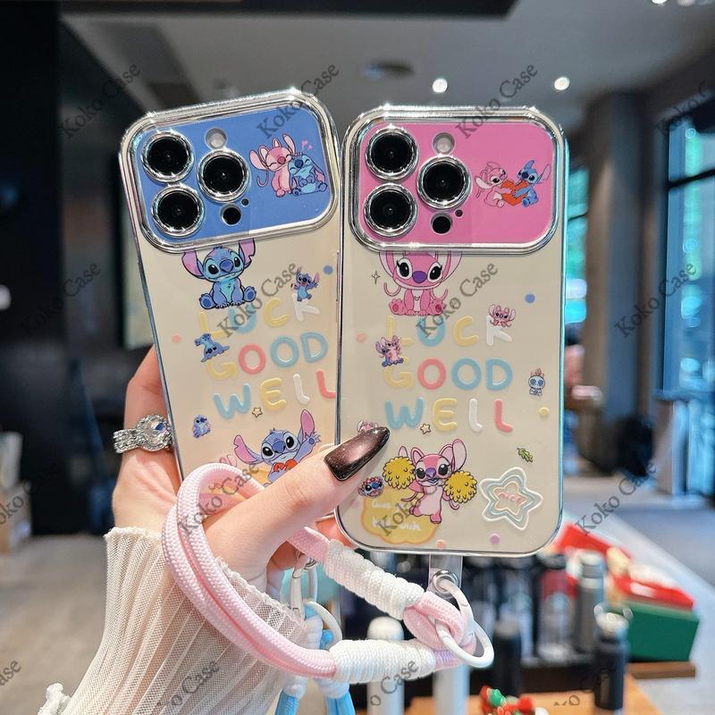 เคสโทรศัพท์ลายคู่รักสติทช์และแองเจิล ใช้ได้กับ iPhone 11/13/14/15Pro/16/17Pro/16ProMax,X/MAX/XR,7/8Plus รุ่น: ZT6DSC0575