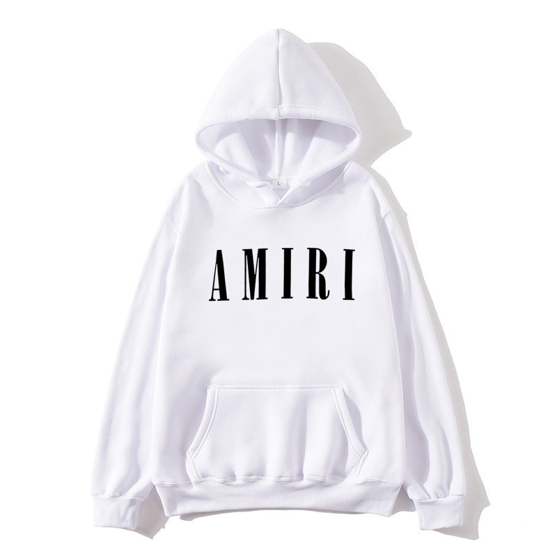 เสื้อ hood เสื้อฮู้ด h and m เสื้อกันหนาวขนแกะผู้ชายแบบ Amiri Hooded ทรงหลวม สไตล์ STREETWEAR เหมาะส