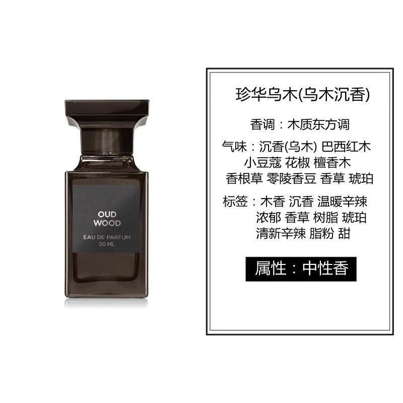 Spot Goods#United States TF Ebony Agarwood Big Brand Perfume Long-lasting Fragrance Lost Cherry Rhyt
