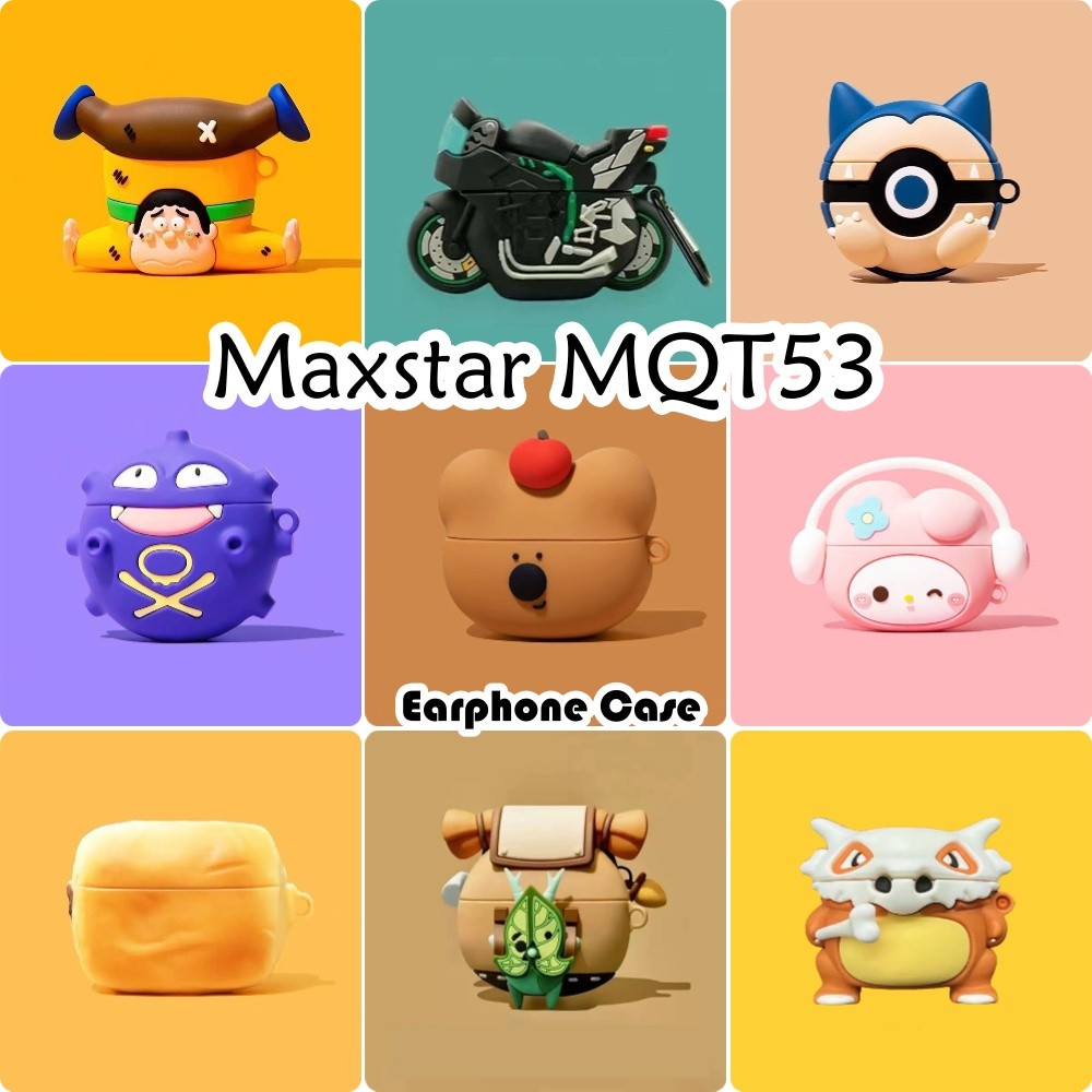 imamuraFor Maxstar MQT53 Case Casing Soft Silicone Headphone Case Cool Tide Cartoon NO.3