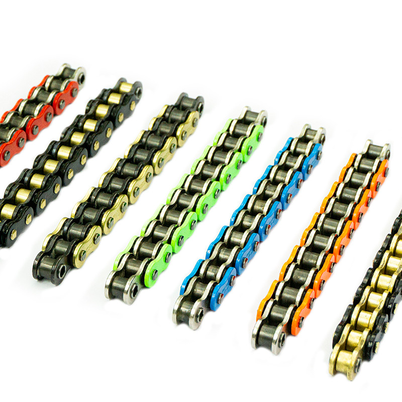 โซ่รถจักรยานยนต์ Super Heavy Duty 120-Link ใหม่ใน 420 428 428H 520 Series พร้อม X-Ring และ Connectin