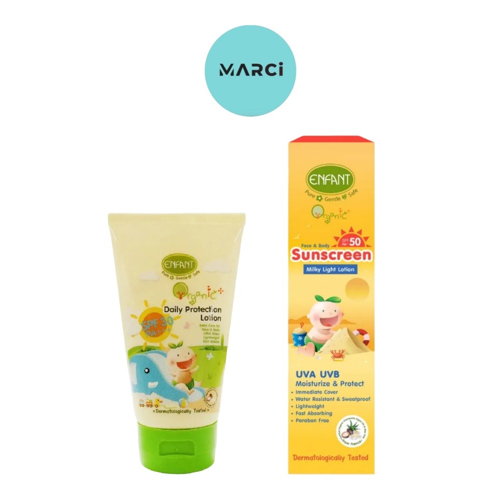 [1 ชิ้น] Enfant Organic Plus Daily Protection Lotion / Sunscreen Milky Lotion [เลือกสินค้า] อองฟองต์ โลชั่นกันแดด