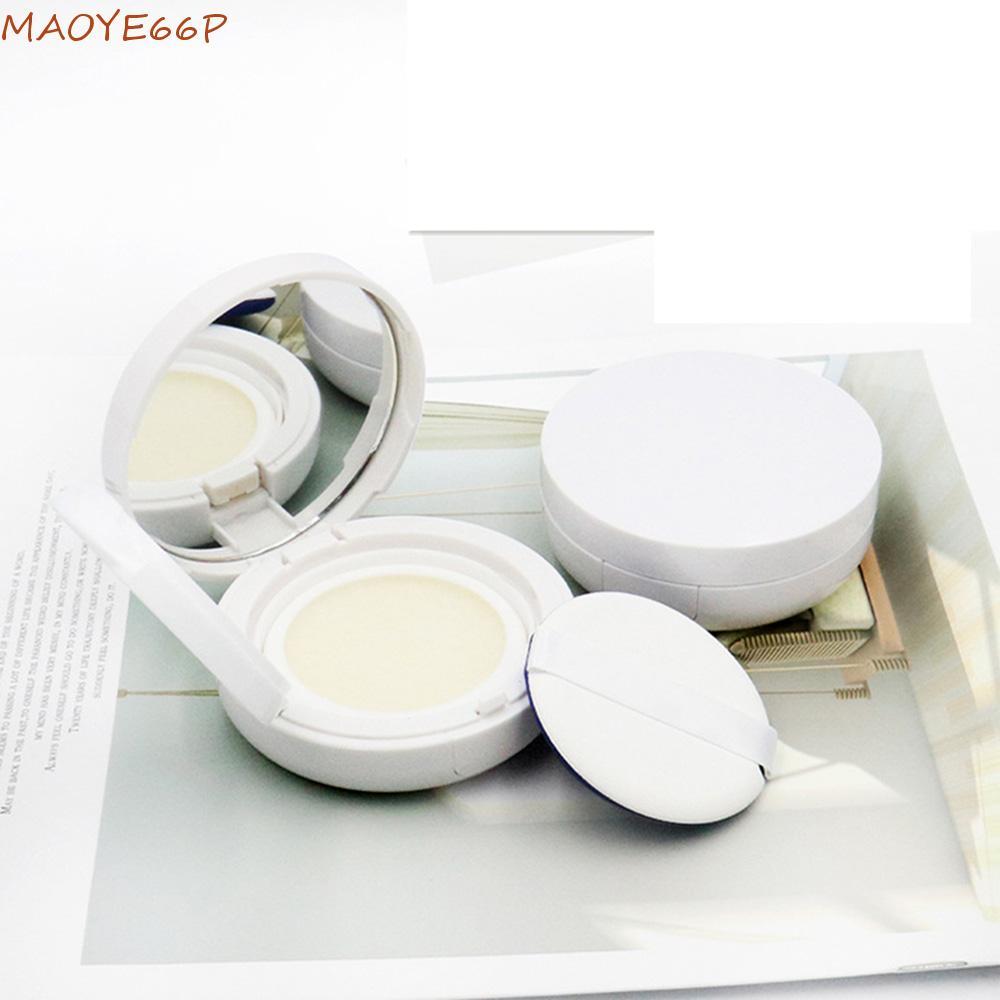 MAOYE66P Empty Air Cushion Puff Box White Travel Kit Foundation DIY กล่องฟองน้ําแป้งพัฟ 15g/0.5oz แต