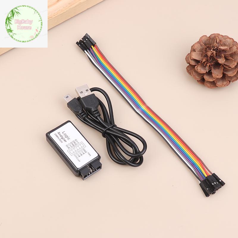 BigBabyHouse USB Logic Analyzer 24MHz 8 ช่องหน่วยความจําอินพุต 24 M/วินาที Logic Analyzer Debugger ส