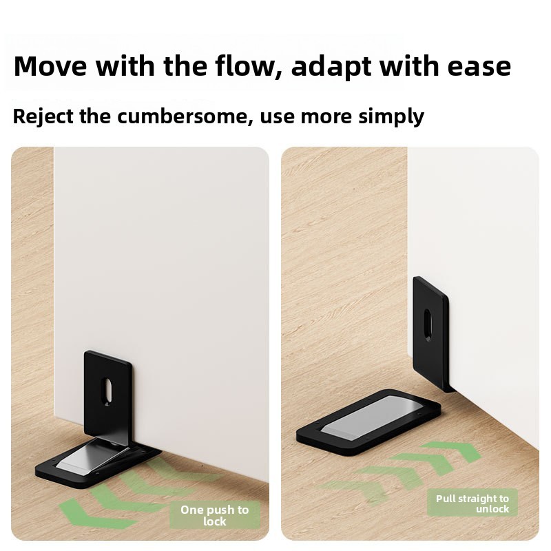 YoCiao ที่กันประตูแม่เหล็กแบบบางพิเศษ · ติดตั้งไม่ต้องเจาะ · ติดพื้น/ติดผนัง | ยึดแน่น เหมาะกับประตูกระจก/กรอบแคบ - รูปที่ 2