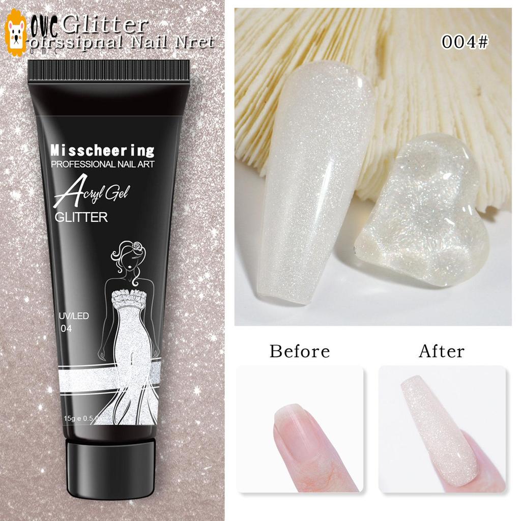 Poly Extension Gel Nail Kit Glitter Series Professional Nail Strengthener สําหรับเล็บ