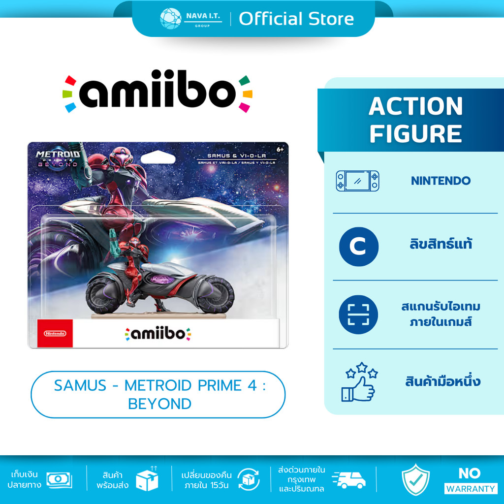 (มีส่งด่วน) AMIIBO Metroid Prime 4 Figue Model Nintendo SAMUS & VI-O-LA / SAMUS ฟิกเกอร์ตัวละครนินเทนโด้ สินค้ามือหนึ่ง