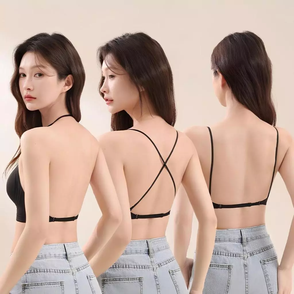 บราไร้โครง ฟองน้ำในตัว สปอร์ตแฟชั่น สายปรับได้ S-XL thumbnail 9
