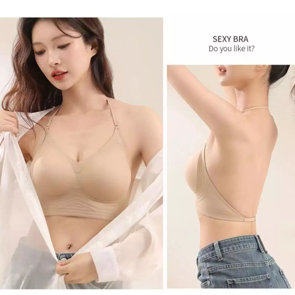 สปอร์ตบรา ไร้โครง ฟองน้ำในตัว ผ้านุ่มยืดหยุ่น S-XL thumbnail 4