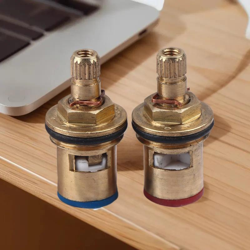 Newwellknownbliss Universal เปลี่ยนทองเหลืองเซรามิคแผ่น Stem ตลับหมึกก๊อกน้ําด้านในวาล์วแตะวาล์วสําหรับห้องครัวและห้องน้ํา CCD