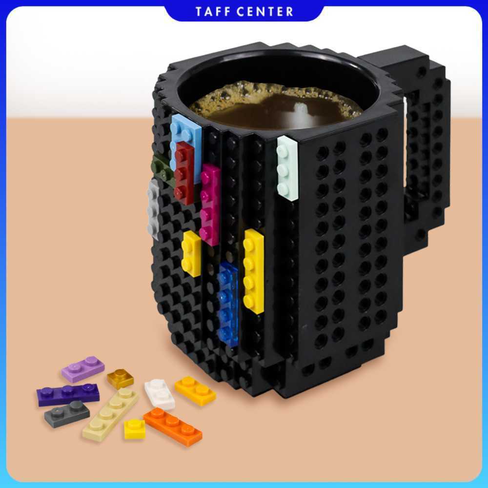 VKTECH แก้วน้ําสําหรับเด็กบล็อก Build-On Brick ของเล่นแก้ว 350ml - 936SN