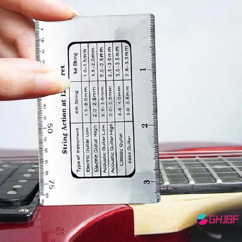 GHJBF] สแตนเลสทอไม้บรรทัด String Action Gauge String Action Gauge กีตาร์ซ่อมเครื่องมือสําหรับ Luthie