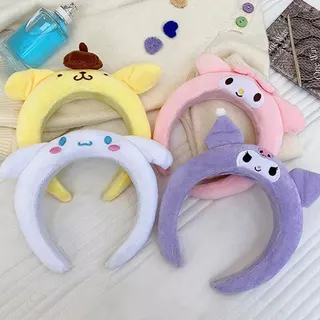 รองรับCOD！ที่คาดผมตุ๊กตาการ์ตูนอนิเมะ เครื่องประดับ Cinnamoroll Kuromi melody Purin