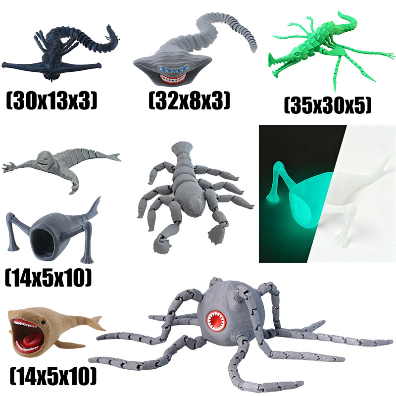 Hot Sea Monster Action Figure Ningen Bloop 3D พิมพ์ของเล่น El Gran Maja Sea Eater Ghost Leviathan เคลื่อนย้ายได้รูปสะสมของเล่นของขวัญ