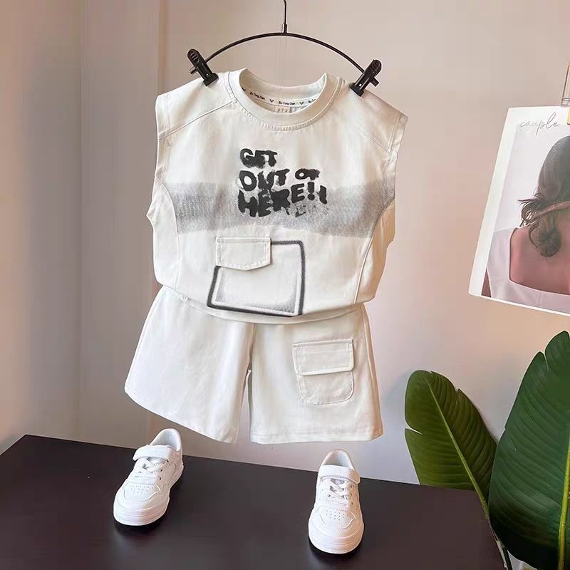 2026 แฟชั่น 2026 ชุดเดรสผ้าฝ้ายแขนกุดเด็กชายสไตล์เกาหลีเรียบง่าย 2025 สไตล์ใหม่|เสื้อผ้าเด็ก 3-14 ปี