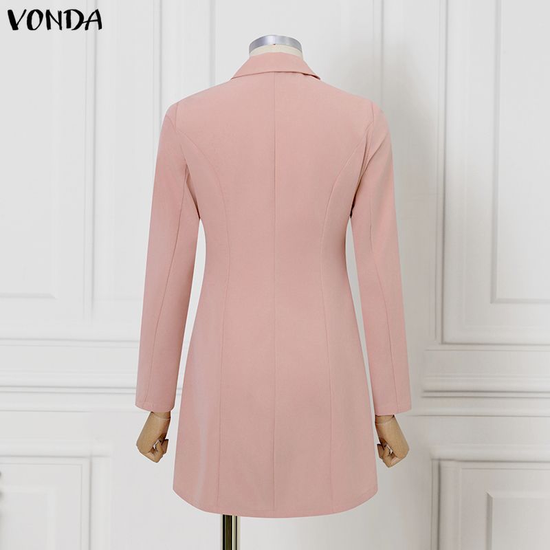 VONDA ชุดสั้นแขนยาวสไตล์เกาหลี เหมาะสำหรับการเดินทาง - รูปที่ 7