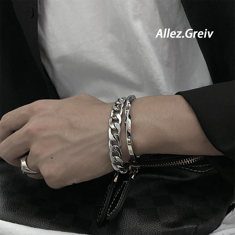 สร้อยข้อมือผู้ชาย สไตล์เกาหลีพังค์ ทันสมัย