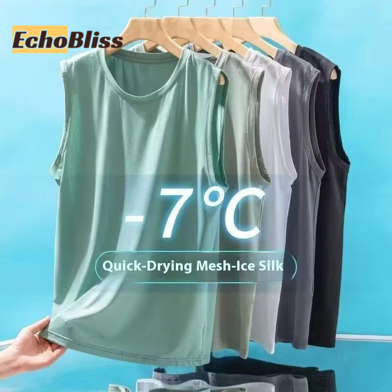เสื้อยืดแขนกุด mens vest sports แห้งเร็วและระบายอากาศได้ดี